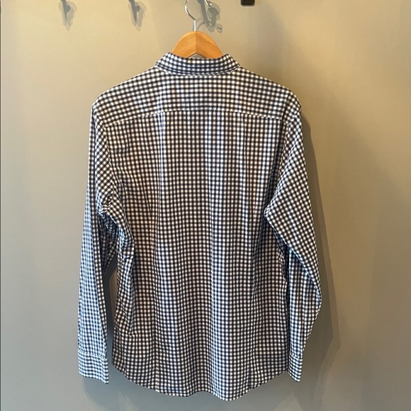 Mens Banana Republic Navy and White Checkered Shirt Size Large - Picture 4 of 6